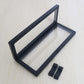Coin Display Frame, Clear 3D Floating Holder Box Case for Challenge Coins, Medals, Specimens, Jewelry, 9 Inch, Black, Rectangle