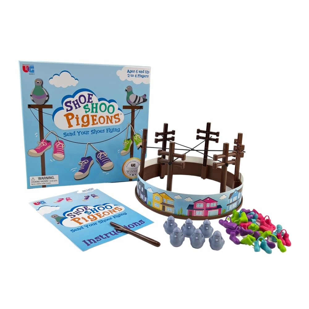 University Games, Shoe Shoo Pigeons! Game, Send Your Shoes Flying! A Fun Board Game for Ages 6+