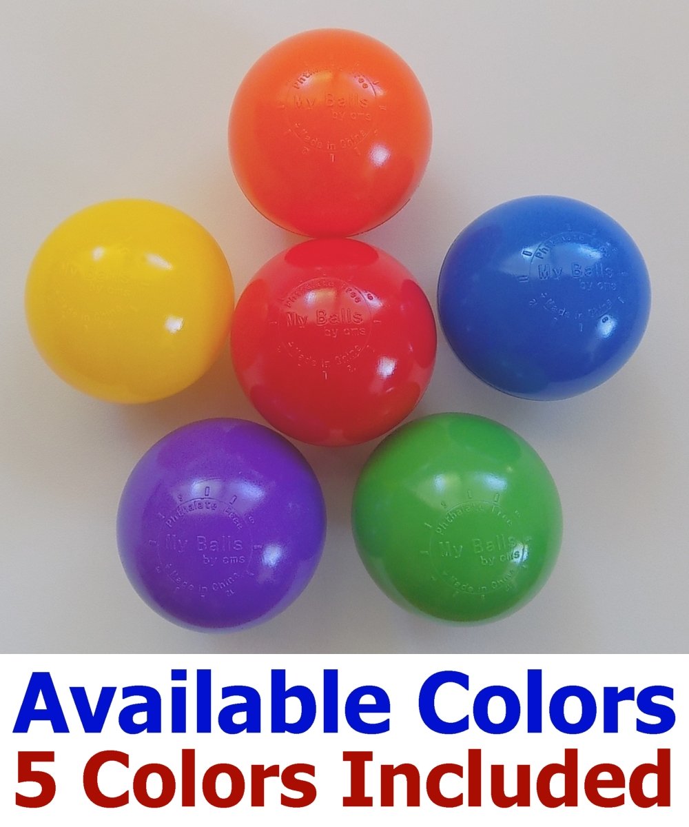 2.5X The Size - My Balls Pack of 150 pcs 3'' Jumbo Size Crush Proof Balls - Phthalate & BPA Free, Perfect Amount for a Pack 'n Play