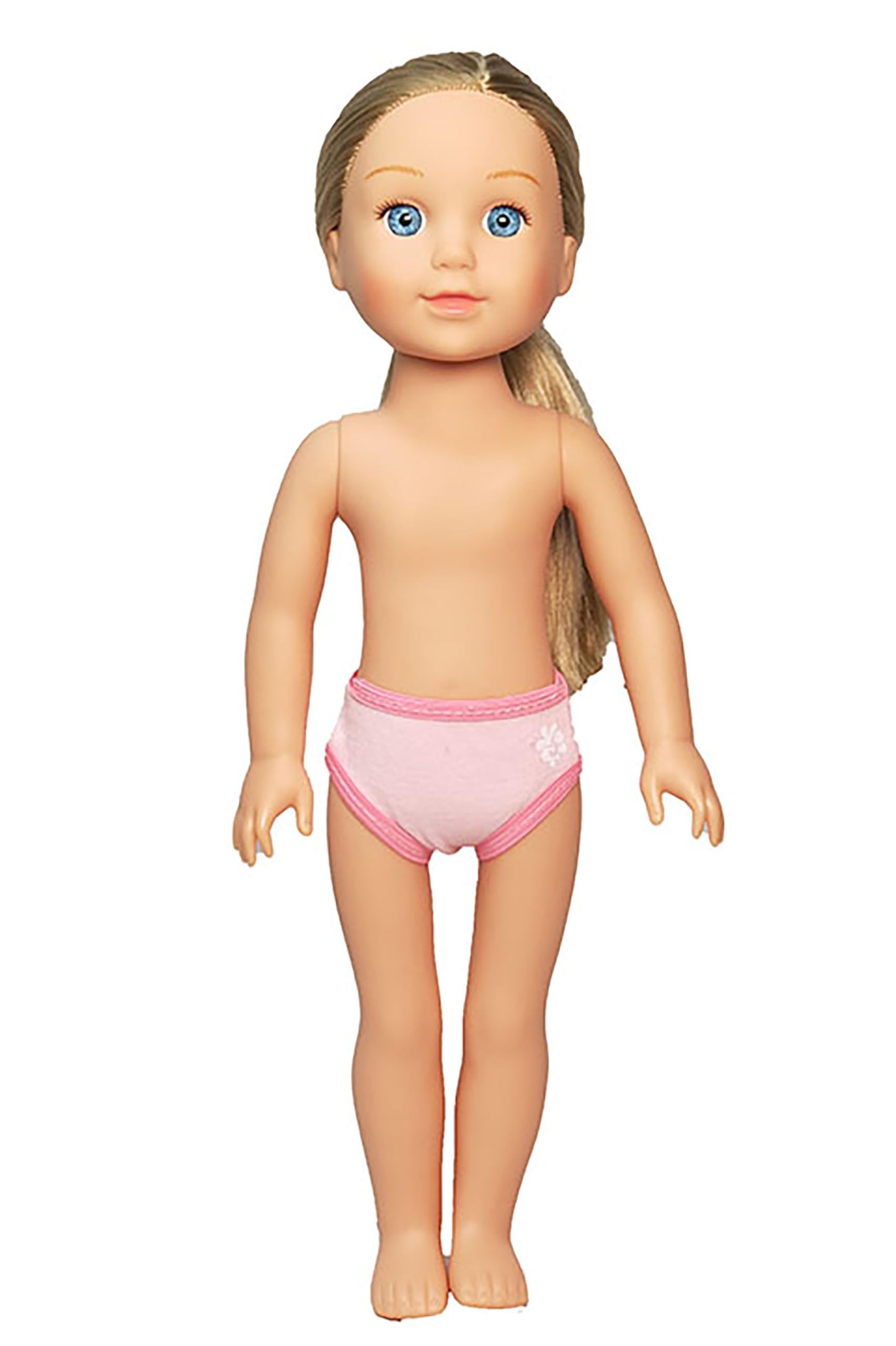 American Fashion World 14.5in Doll Sapphire Blonde Hair Blue Eyes Three Outfits and Box Included