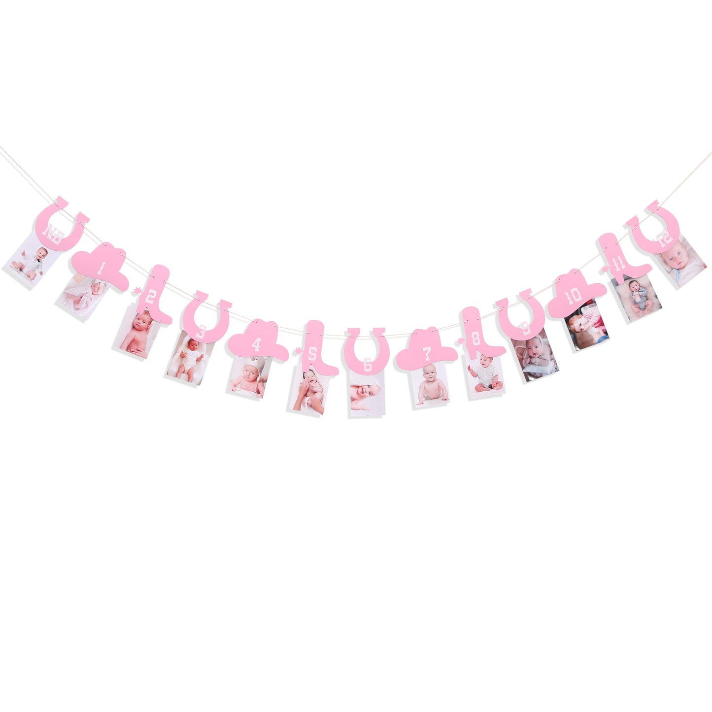 Cowgirl Monthly Photo BannerM,y First Rodeo 1st Birthday Decor
