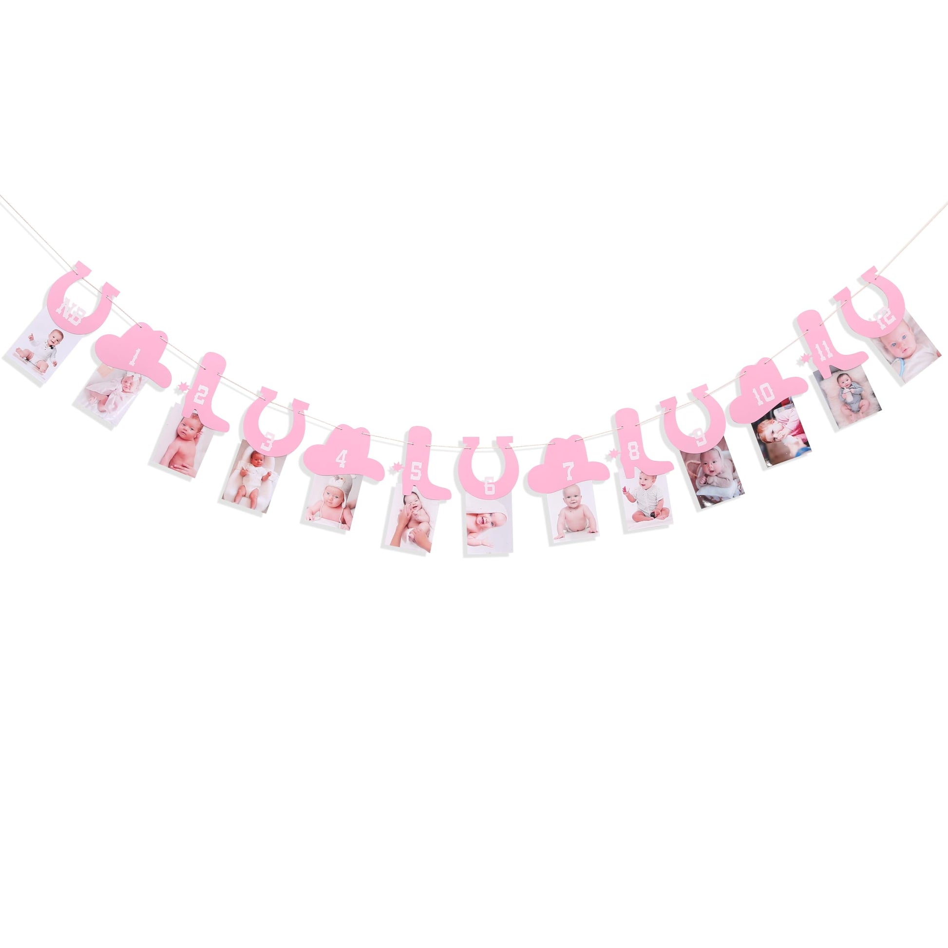 Cowgirl Monthly Photo BannerM,y First Rodeo 1st Birthday Decor