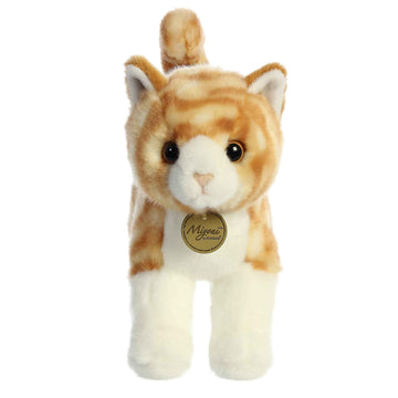 Aurora® Realistic Miyoni® Orange Tabby Cat Stuffed Animal - Lifelike Details Make a Cherished Companion - Perfect for Decorating Bedrooms or