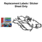 Replacement Parts for Thomas The Train - GRF01 ~ Thomas & Friends All Around Sodor Deluxe ~ Replacement Labels/Sticker Sheet