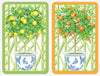 Caspari Large Print Playing Cards, Citrus Topiary - 2 Decks (PC146J)