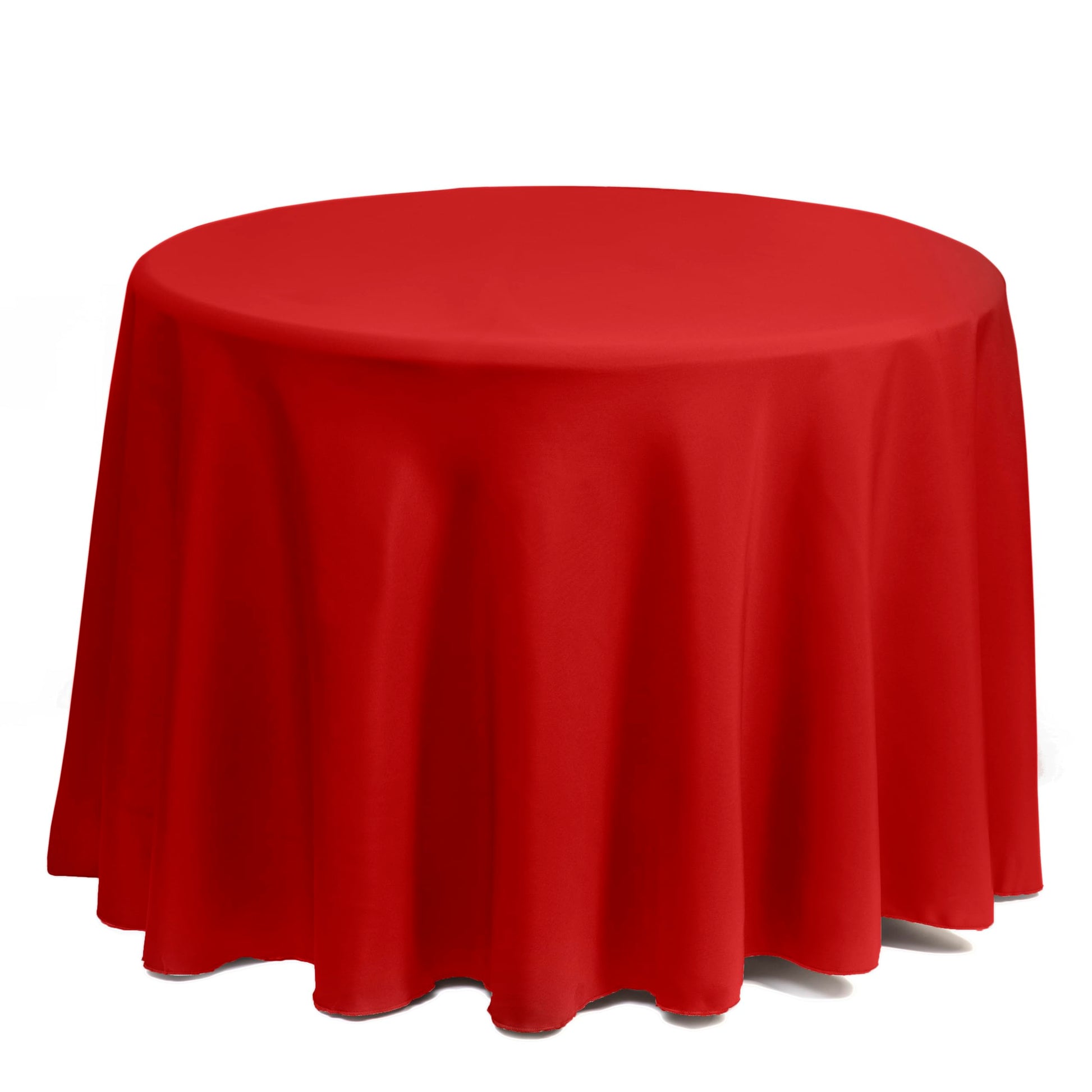 Gee Di Moda Round Tablecloth - 70 Inch Red Round Table Cloth for 24 to 48 Inch Round Tables - Heavy Duty Washable Fabric - for Buffet Table, Holiday