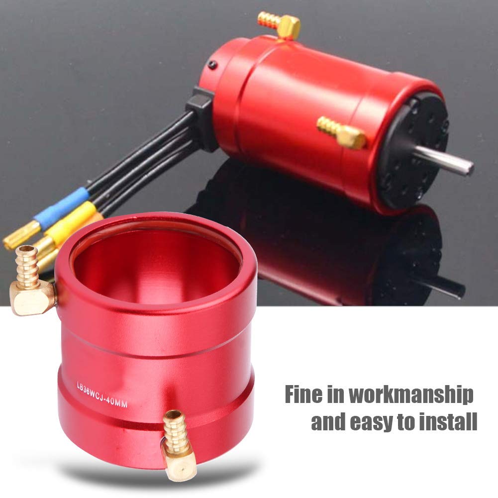 Bewinner RC Boat Water Cooling Tubing, RC Model Boat Accessory, Motor Water Cooling Jacket, 36mm-40mm Metal Parts for RC Motors, Universal Fit