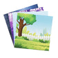READY 2 LEARN Sticker Art Gallery - 200+ Stickers - 4 Backgrounds with Frames - Craft Kit for Ages 4-8 - Create Sea Life, Space, Robots, Garden Scenes