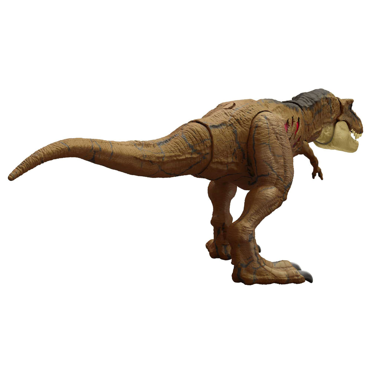 Jurassic World HGC19 Articulated Tyrannosaurus Rex Destruction Figure, Movable Jaws, Scratches on Both Sides, Physical and Digital Game, Children's