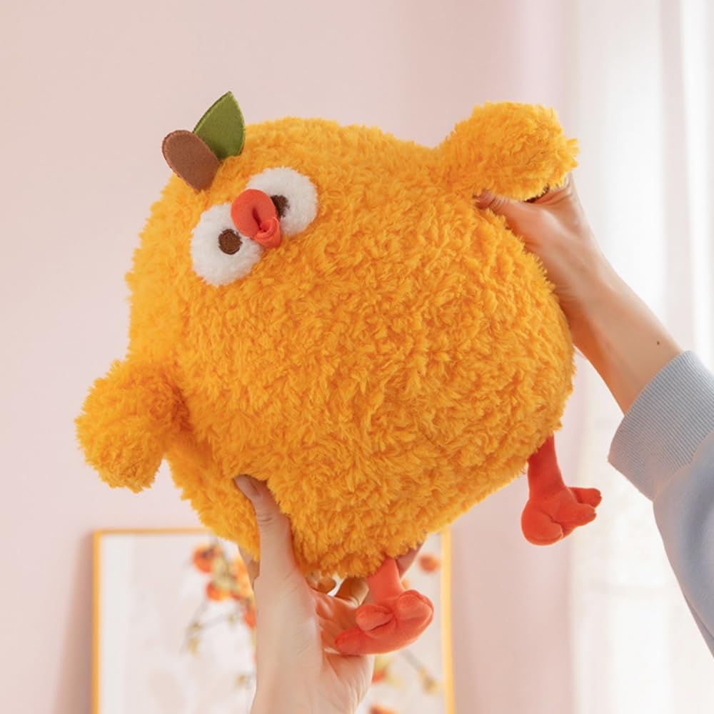 TONGMAN Funny Fat Chicken Plush Pillow - Super Soft Mother Hen Doll, Cute Chicken Neck Pillow, Yellow Stuffed Animal Toy for Boys & Girls, Festival