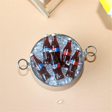 SXFSE Dollhouse Decoration Accessories, 1:12 Dollhouse Miniature Scene Model Iced Drink Set (E, 43 mm)