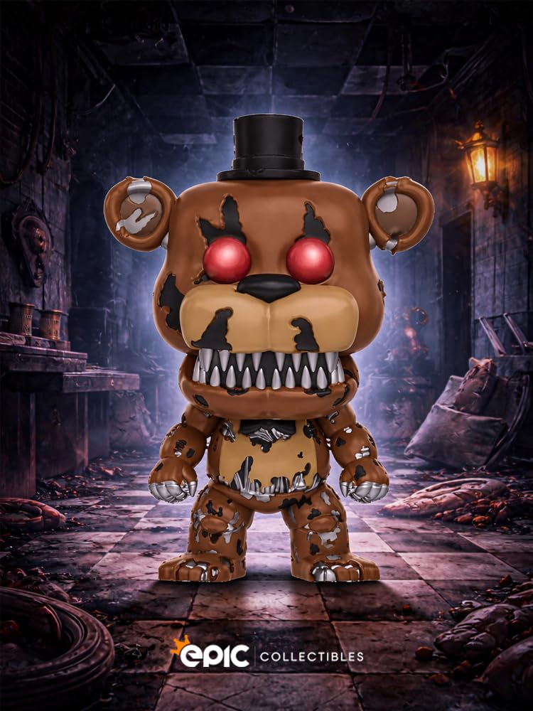 Funko Pop! FNAF: Five Nights at Freddy's - Nightmare Freddy Vinyl Figure Collectibles Bundled with Box Protector