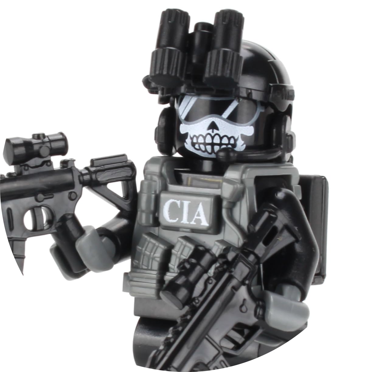 Battle Brick 1.6 Inches Tall CIA Ghost SAD/SOG Commando Custom Minifigure | Genuine Military Minifig | Head Printed in USA | Great Gift for Ages Teen