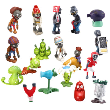 JHESAO 18PCS Plants and Zombies PVZ Toys Set Action Figures PVC Toy New, Great Gifts for Kids and Fans, Birthday and Party New