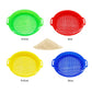 OJYUDD 4 Pack Sand Sifter Sieves for Adults, Plastic Sand Sifting Pans for Beachcombing, Gardening, Gold Panning & Outdoor Exploration (Red, Blue