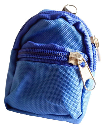 1Pc Blue Mini Doll Backpack School Bag Model Dollhouse School Accessory for 1/6 Scale Dollhouse Décor,Simulation Mini School Bag Model,Dollhouse
