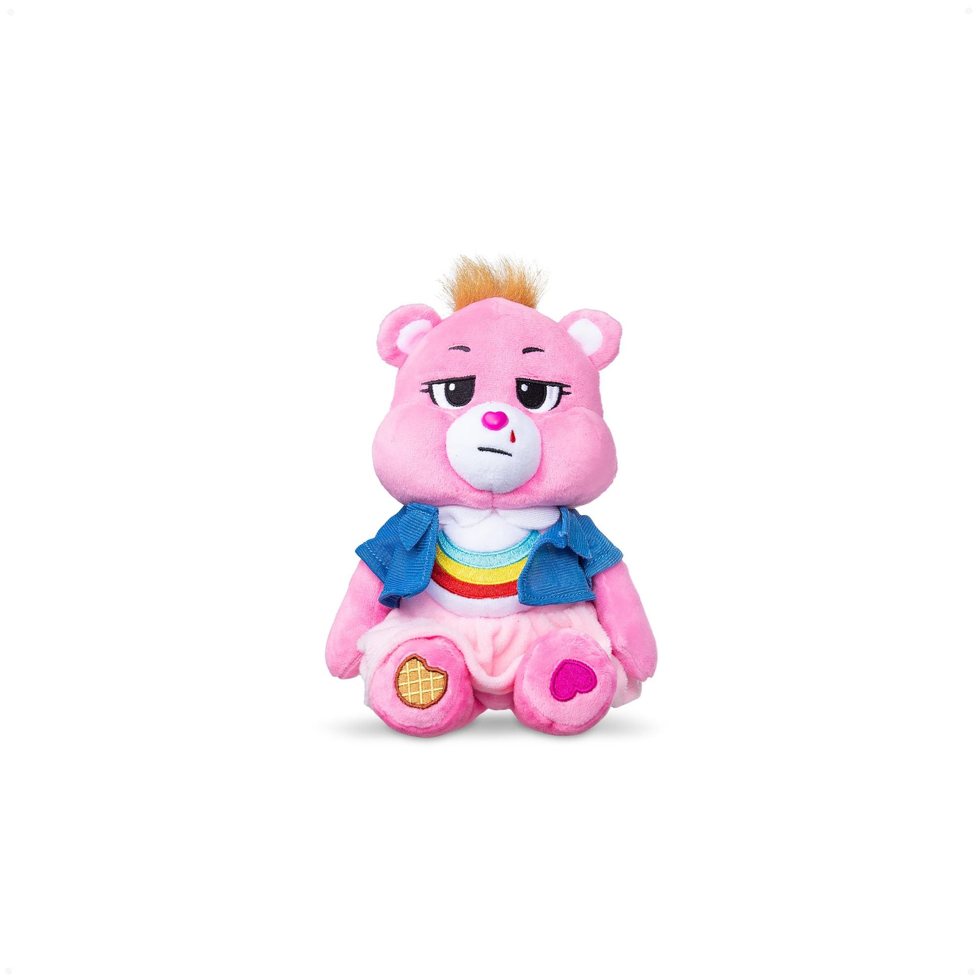 Care Bears x Stranger Things Fun Size Plush - Cheer Bear as Eleven, 9 Inch Plush - Soft, Huggable Plushie, Stuffed Animal for Girls and Boys, Ages 4+