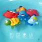 Bathtub Toys Floating Bath Toys(6PCS) with Storage Net,Baby Soft Bath Time Boat Toys,Bathtub Learning Water Toys and Bathtub Toys