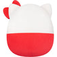 Squishmallows Original Sanrio 12in Hello Kitty in Red Overalls - Official Jazwares Plush (Medium-Sized)
