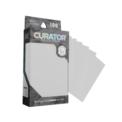 Curator® Tournament TCG Matte Sleeves - Standard Size (66x91mm) w/Black Backs - Non-PVC - “Parchment” (Off White) Palette Series - Compatible with