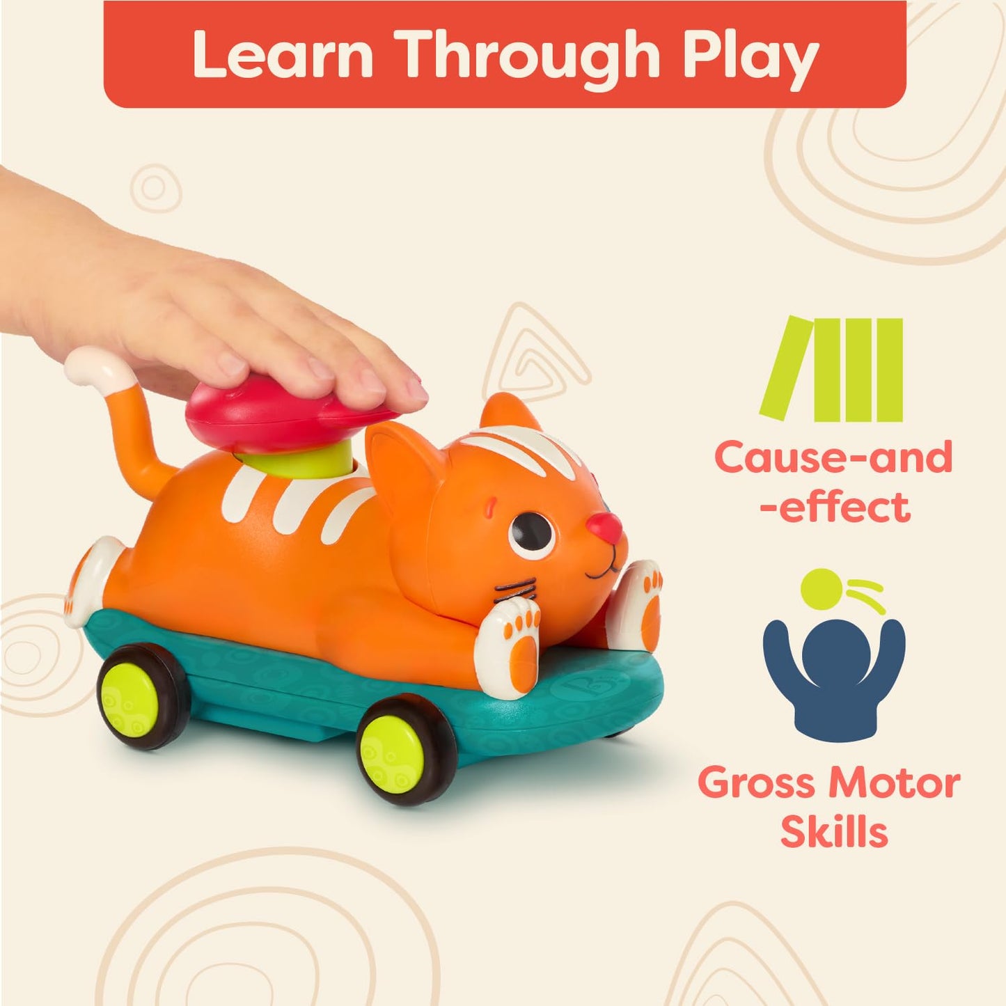 B. toys Push & Go Toy Cars, PawMobiles Cat & Dog Toddler Toy Cars, Activity