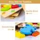 SKYFIELD Wooden Vehicle Toddler Puzzles for 1 2 3 Years Old Boys & Girls, Baby STEM Educational Toy Gift with 4 Vehicles Montessori Learning Puzzles