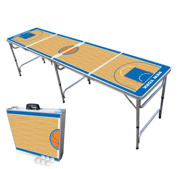 8-Foot Professional Beer Pong Table - New York Basketball Court