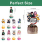 25pcs Demon Cake Decorations with 1pcs Cake Topper, 24pcs Cupcake Toppers for Slayer Birthday Party Supplies