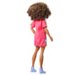 Barbie Fashionistas Doll #201, Athletic Body with Curly Brunette Hair, Graffiti-Print Dress & Accessories Including Boots & Chain Necklace