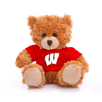 Plushland Collegiate Jersey Bear 6” - Team Sports Vivid Clear Color Toy, Stuffed Animals Toy, State University, School Logo Kids, Bulk Parties Edition