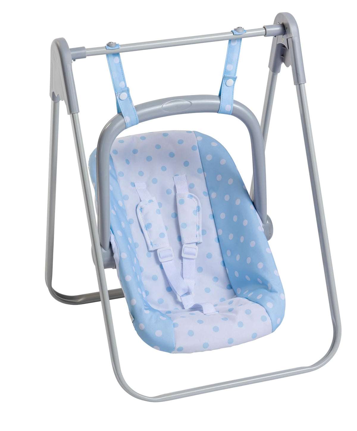 JC Toys - for Keeps Playtime | 2 in 1 Baby Doll Swing and Portable Carrier | for Dolls up to 18" | Ages 3+ | Blue