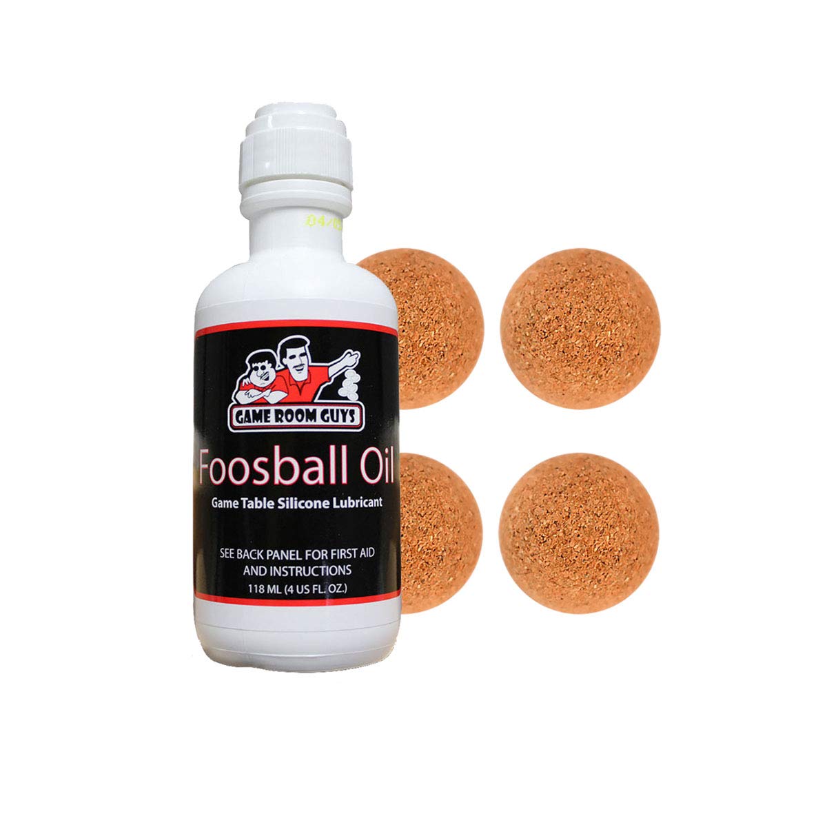 Game Room Guys Foosball Oil and 4 Natural Cork Foosballs