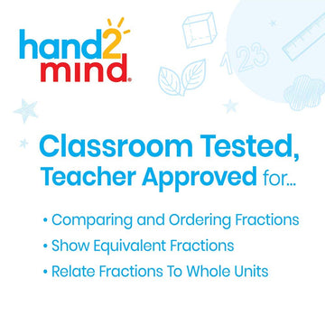 hand2mind Plastic Fraction Dominoes Game Tiles, Montessori Math Materials for Kids to Learn Decimal and Fraction Equivalence Math Manipulatives 4th