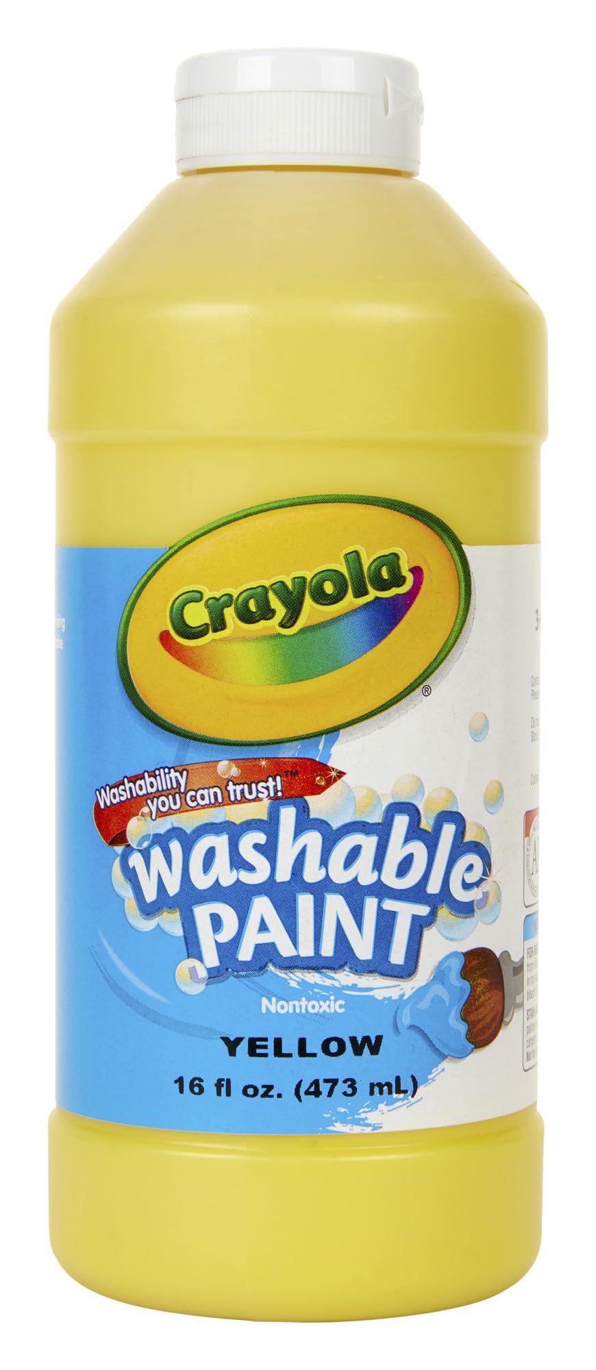 Crayola Washable Kids Paint, Yellow, 16oz