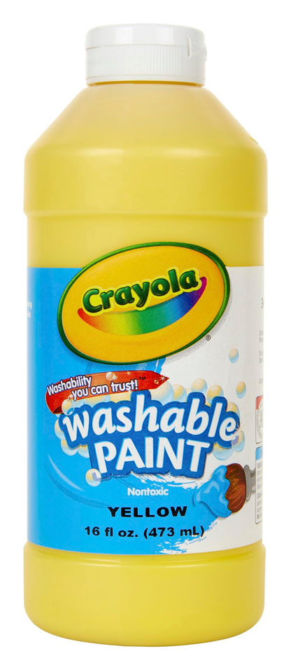 Crayola Washable Kids Paint, Yellow, 16oz