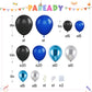 Paready Blue Black Balloons Garland Arch Kit, 122Pcs Blue Silver Metallic Balloons Arch for Birthday Baby Shower Graduation Wedding Bridal Shower