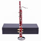 Dselvgvu Miniature Bassoon with Stand and Case Mini Musical Instrument Bassoon Replica Collectible Figurines Dollhouse Accessories Model Home