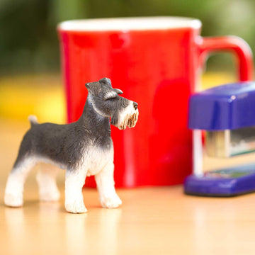 Safari Ltd. Schnauzer Figurine - Detailed 3" Plastic Model Figure - Fun Educational Play Toy for Boys, Girls & Kids Ages 3+