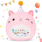 ABEARCAR Cute Cat Plush Birthday Gifts for Girls, Soft Cat Plushies Toy Pink Pillow Cat Stuffed Animals Gift for Girlfriend Kids Birthday 8" Cat