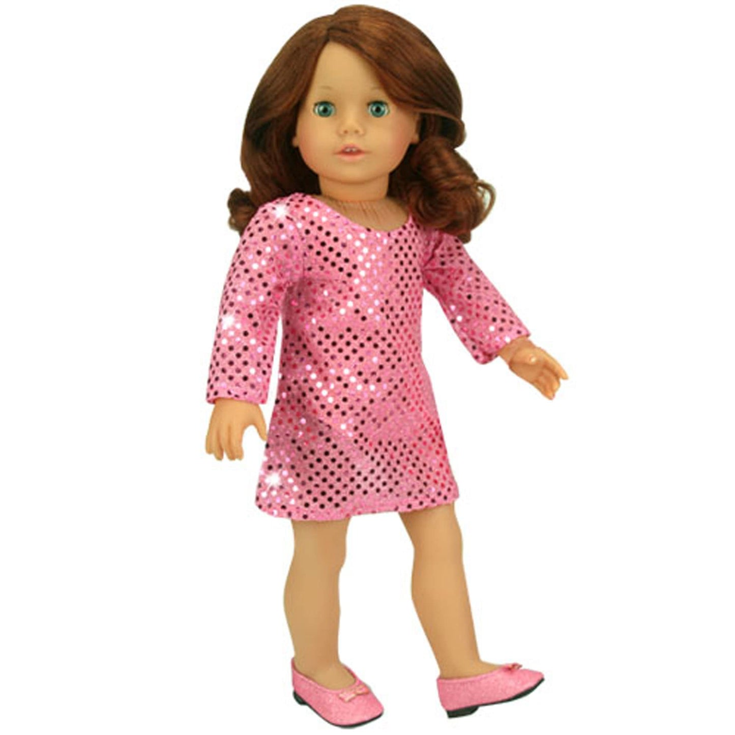 Sophia's - 18" Doll - Glitter Shoes - Light Pink