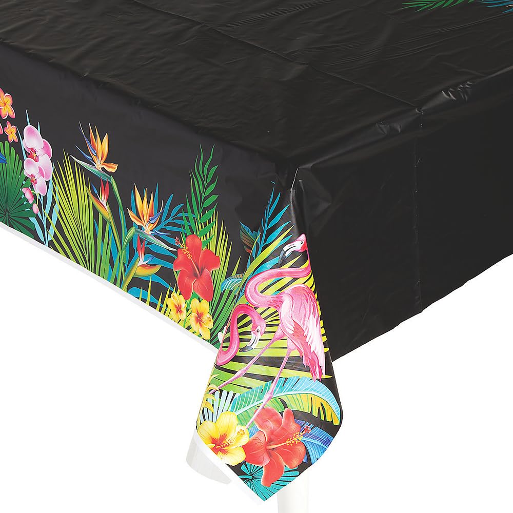 Fun Express Tropical Nights Tablecloth Roll - Party Supplies - 1 Piece