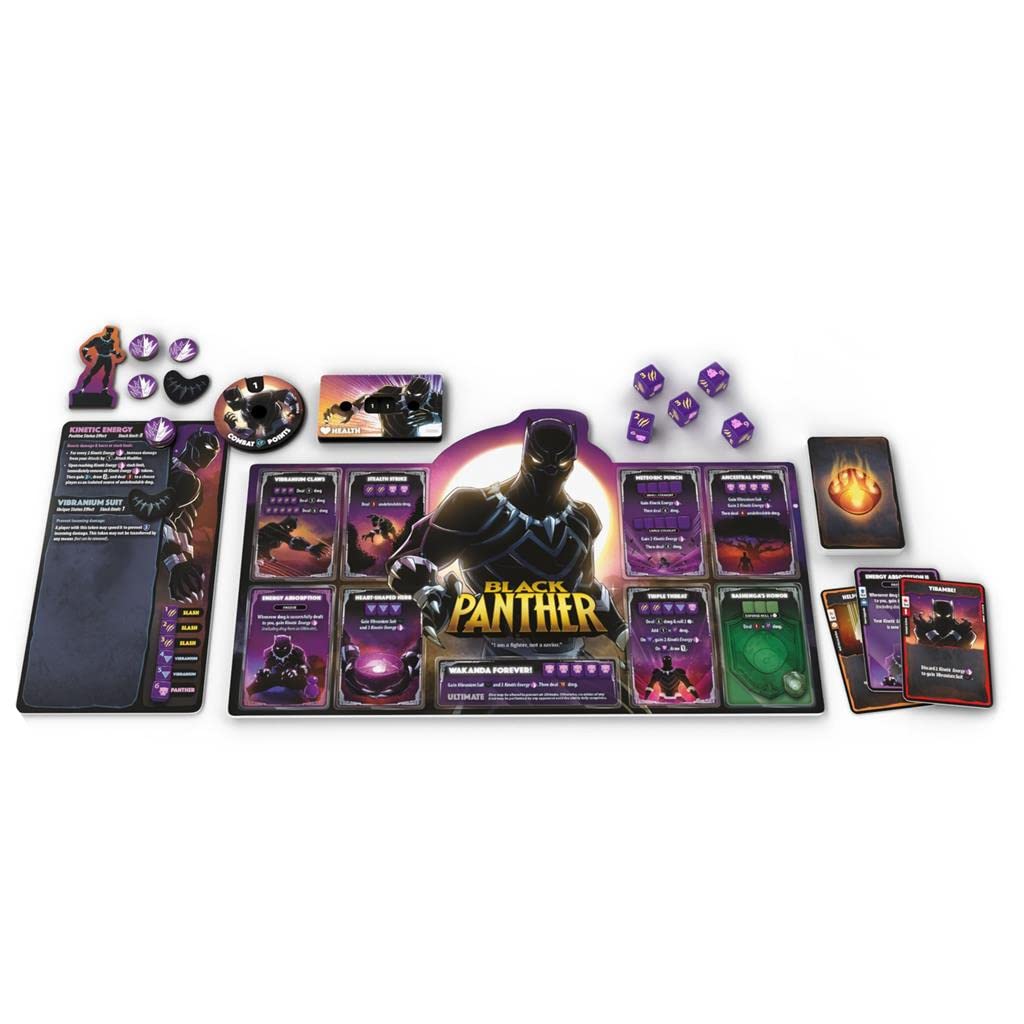 Marvel Dice Throne | 2 Hero Box Featuring Captain Marvel, Black Panther | Standalone Competitive Dice Game | Officially-Licensed Marvel Game |