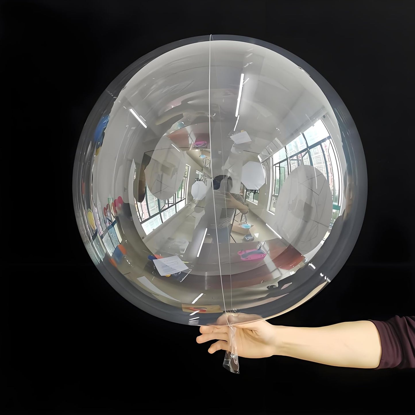 Bobo Balloons 25 Packs, 24 Inch Helium Style Transparent Bubble Bobo Balloons for LED Light Up Balloon, Gifts for Christmas,Wedding,Birthday Party