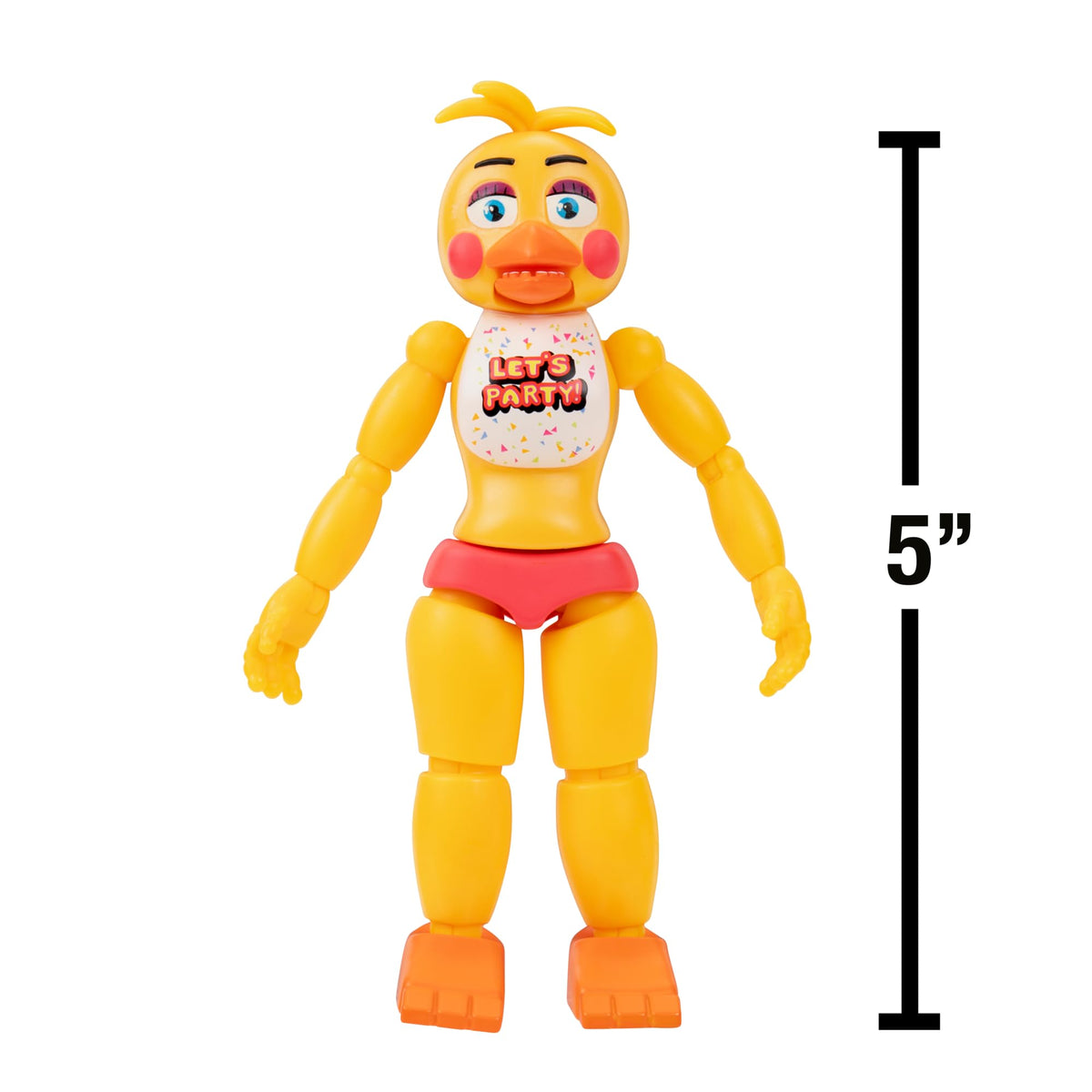 Jazwares Five Nights at Freddy’s Toy Chica - 5-Inch Articulated Figure with Jumpscare Feature and Glow-in-The-Dark Eyes