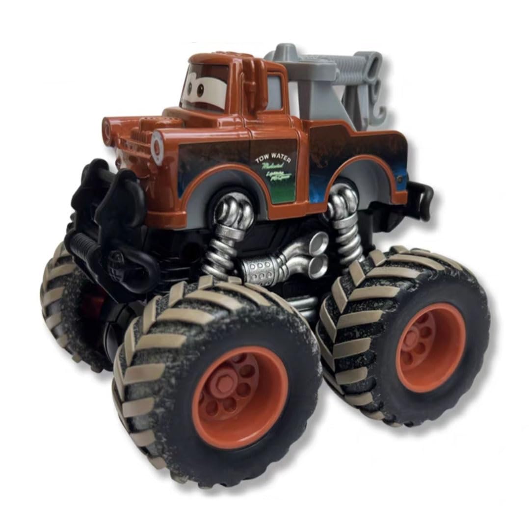LATUROP 1/55 Mini Giant Wheels Set 1 Pack, Movie Car Toy 3 Series, Metal Diecast Cartoon Vehicles for Childern's Gift, Black Storm Jackson Curz Mater