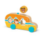 Melissa & Doug GO Tots Wooden Roll & Ride Bus with 3 Disks School Bus Toys for Babies and Toddlers - FSC-Certified Materials