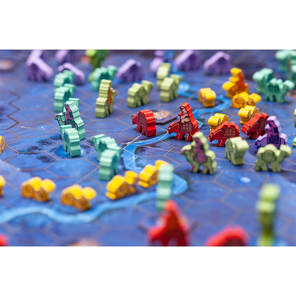 Allplay Through The Desert - Classic Strategy Board Game - Approachable, Elegant, Tactical - One of The Great Strategy Board Games for Adults - Also
