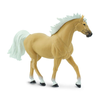 Safari Ltd. Palomino Mustang Stallion Figurine - Lifelike 5.75" Horse Figure - Educational Toy for Boys, Girls, and Kids Ages 3+