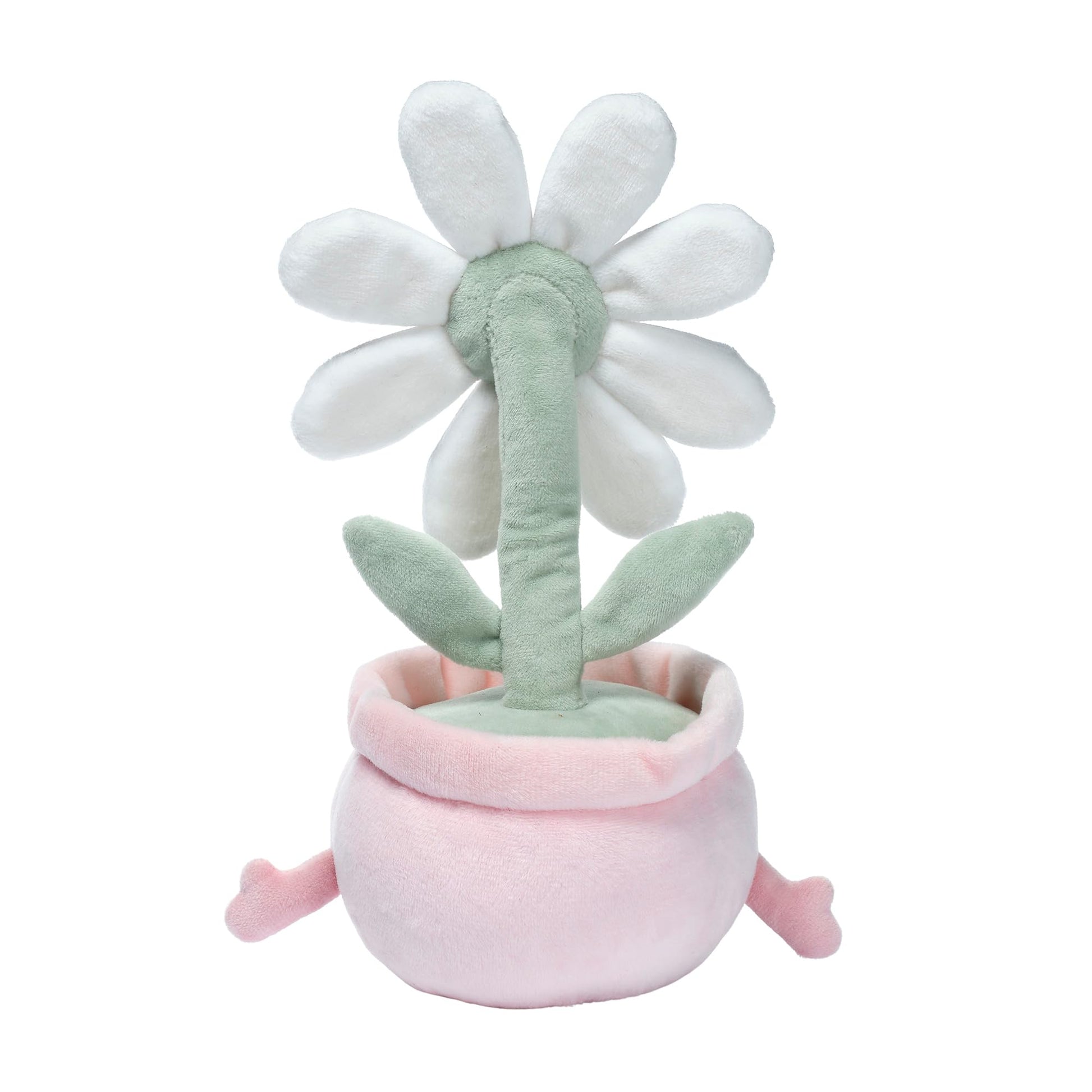 Lambs & Ivy Daisy Dreams Poseable Flower Pot Plush Stuffed Animal Toy - 11 Inch