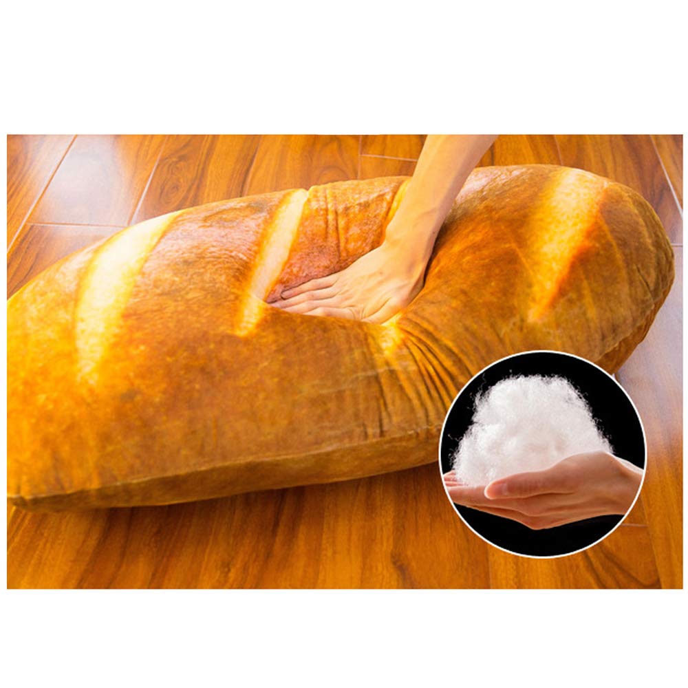 elfishgo 3D Simulation Bread Shape Pillow,Soft Butter Bread Food Plush Cushion Stuffed Toy for Home Decor 23.6"